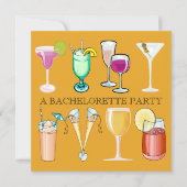 Bachelorette Party Invitation (Gold) Kaart (Voorkant)