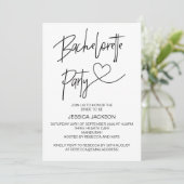 Bachelorette Party Invitation Hen's Night Invite Kaart (Staand voorkant)