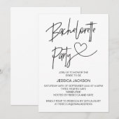 Bachelorette Party Invitation Hen's Night Invite Kaart (Voorkant / Achterkant)