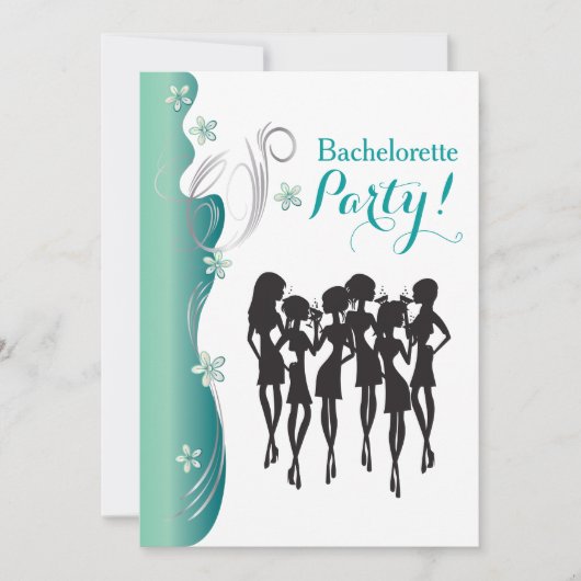Bachelorette Party Invitation - Jade Kaart (Voorkant)