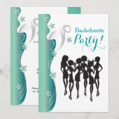 Bachelorette Party Invitation - Jade Kaart (Voorkant / Achterkant)