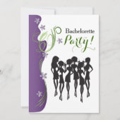 Bachelorette Party Invitation - Paars Kaart (Voorkant)