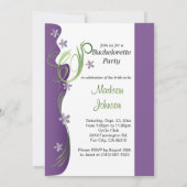 Bachelorette Party Invitation - Paars Kaart (Achterkant)