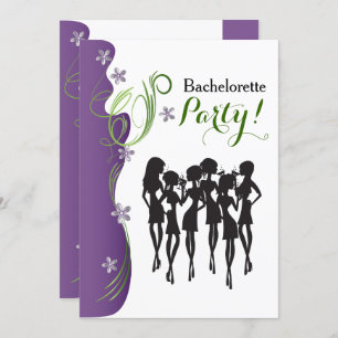 Bachelorette Party Invitation - Paars Kaart