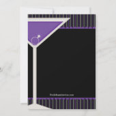 Bachelorette Party Invitation Paarse Martini Glass Kaart (Achterkant)