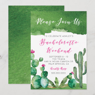 Bachelorette Party Invitation - Palm Springs Kaart