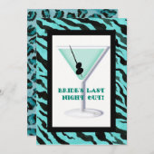 Bachelorette Party Invitation - Zebra'n Leopard Kaart (Voorkant / Achterkant)