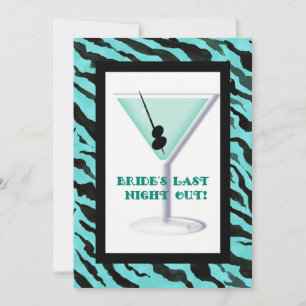 Bachelorette Party Invitation - Zebra'n Leopard Kaart