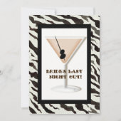 Bachelorette Party Invitation - Zebra'n Leopard Kaart (Voorkant)