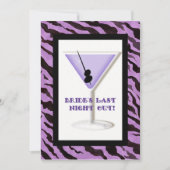 Bachelorette Party Invitation - Zebra'n Leopard Kaart (Voorkant)
