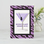 Bachelorette Party Invitation - Zebra'n Leopard Kaart (Staand voorkant)