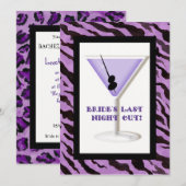 Bachelorette Party Invitation - Zebra'n Leopard Kaart (Voorkant / Achterkant)