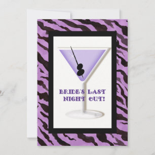 Bachelorette Party Invitation - Zebra'n Leopard Kaart