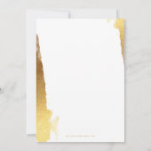 BACHELORETTE PARTY INVITE modern luxe verguld goud Kaart (Achterkant)