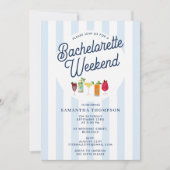 Bachelorette Party Itinerary Bach Weekend Retro Kaart (Voorkant)