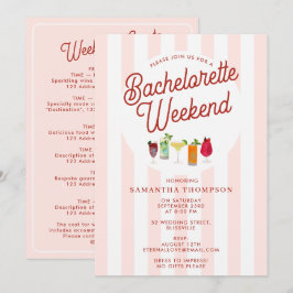 Bachelorette Party Itinerary Bach Weekend Retro Kaart