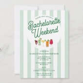 Bachelorette Party Itinerary Bach Weekend Retro Kaart (Voorkant)