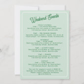 Bachelorette Party Itinerary Bach Weekend Retro Kaart (Achterkant)