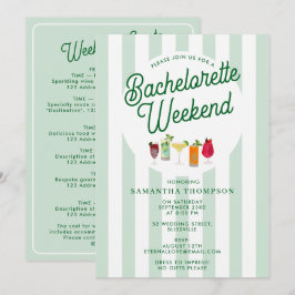 Bachelorette Party Itinerary Bach Weekend Retro Kaart