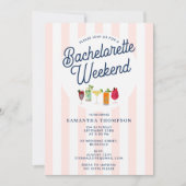 Bachelorette Party Itinerary Bach Weekend Retro Kaart (Voorkant)