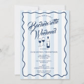 Bachelorette Party Itinerary Bach Weekend Wine Kaart (Voorkant)
