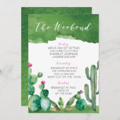 Bachelorette Party Itinerary - Palm Springs Programmakaart (Voorkant / Achterkant)