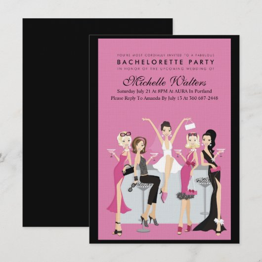 Bachelorette Party Kaart (Voorkant / Achterkant)