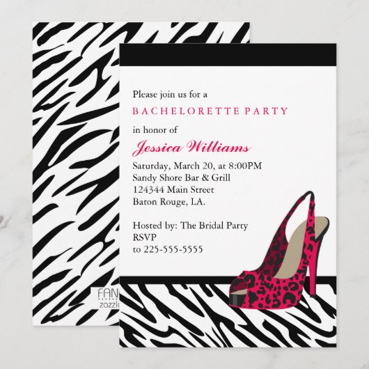 Bachelorette Party Kaart (Voorkant / Achterkant)