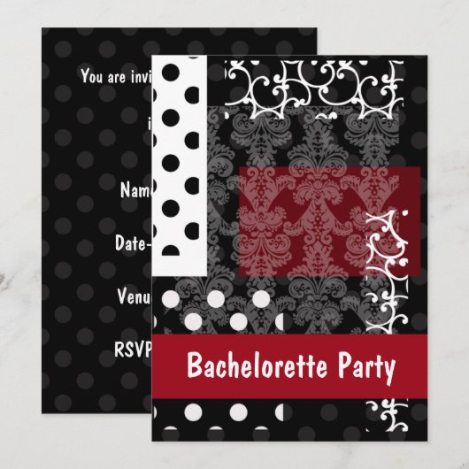 Bachelorette Party Kaart (Voorkant / Achterkant)