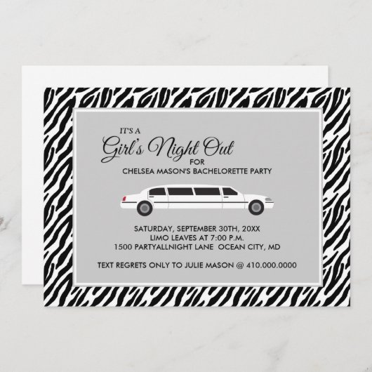 Bachelorette Party Kaart (Voorkant / Achterkant)