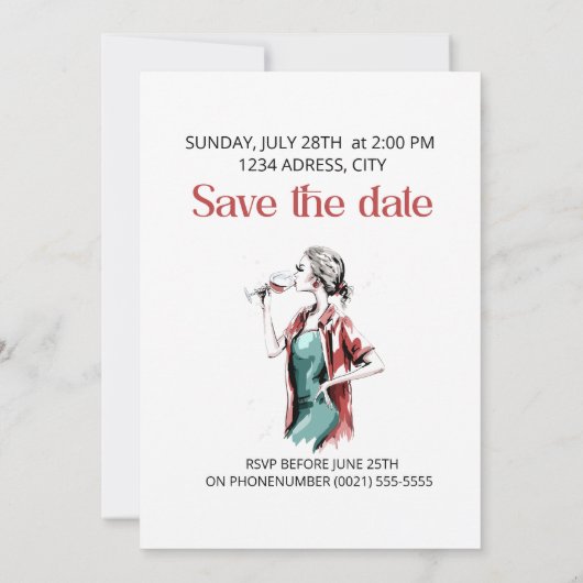 Bachelorette Party Kaart (Achterkant)