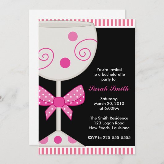 Bachelorette Party Kaart (Voorkant / Achterkant)