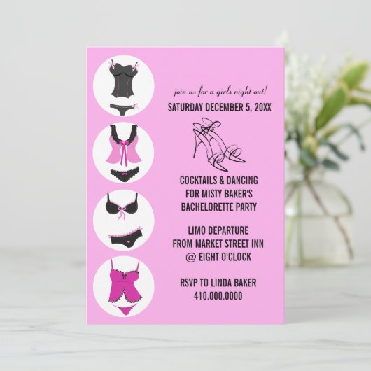 Bachelorette Party Kaart (Staand voorkant)