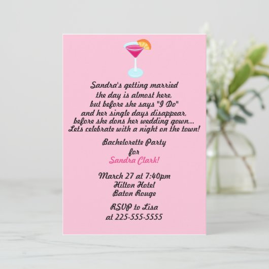 Bachelorette Party Kaart (Staand voorkant)