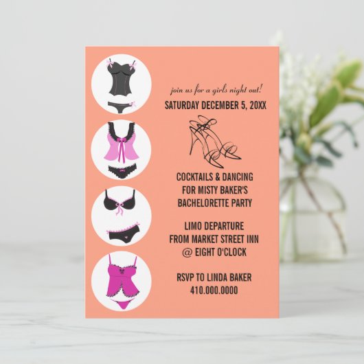 Bachelorette Party Kaart (Staand voorkant)