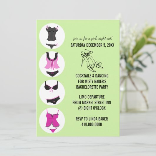 Bachelorette Party Kaart (Staand voorkant)