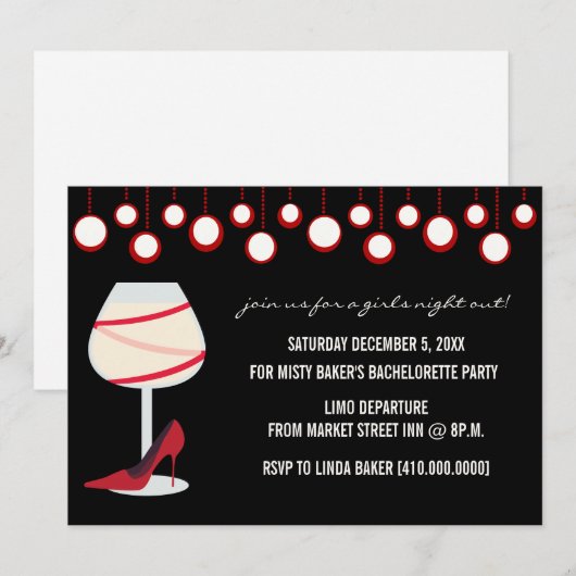 Bachelorette Party Kaart (Voorkant / Achterkant)