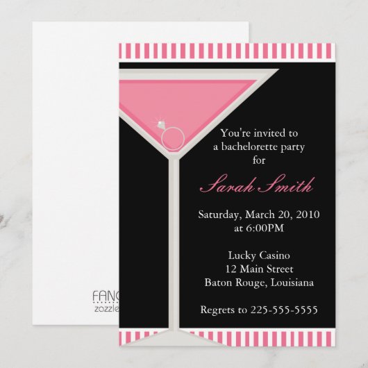 Bachelorette Party Kaart (Voorkant / Achterkant)