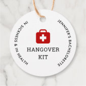 Bachelorette Party Kater Kit Bedankjes Labels (Achterkant)