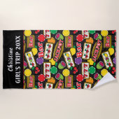 Bachelorette Party Las Vegas Casino Pattern Strandlaken (Voorkant)