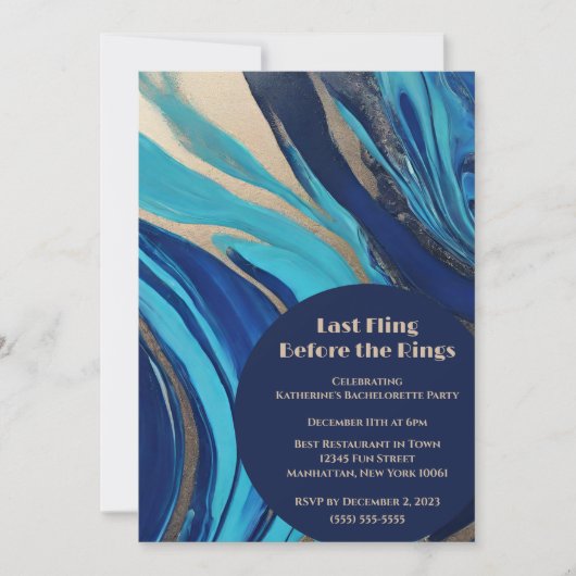 Bachelorette Party-Last Fling Voor de Ringen- Kaart (Voorkant)