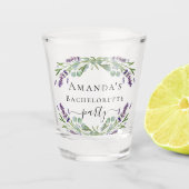 Bachelorette party lavender eucalyptus greenery shot glas (Voorkant)