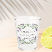 Bachelorette party lavender eucalyptus greenery shot glas