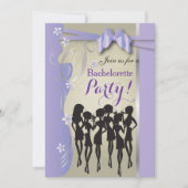 Bachelorette Party - Lavender Paars en Silver Kaart (Voorkant)