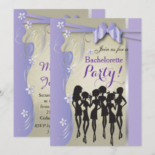 Bachelorette Party - Lavender Paars en Silver Kaart