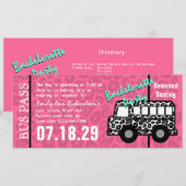 Bachelorette Party Leopard Bus Pass Kaart (Voorkant / Achterkant)