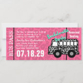 Bachelorette Party Leopard Bus Pass Kaart (Voorkant)