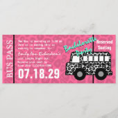 Bachelorette Party Leopard Bus Pass Programmakaart (Voorkant)