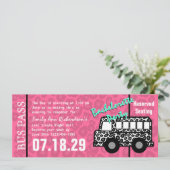 Bachelorette Party Leopard Bus Pass Programmakaart (Staand voorkant)