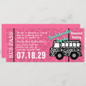 Bachelorette Party Leopard Bus Pass Programmakaart (Voorkant / Achterkant)
